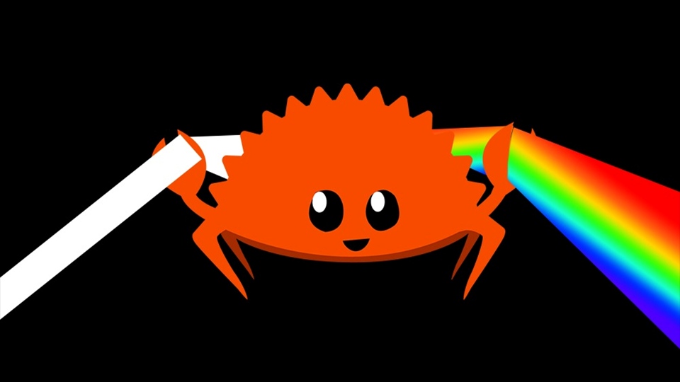 Image of crab doing dispersion of light